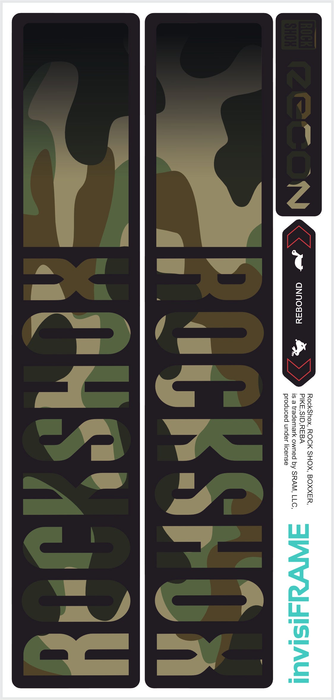 Rock Shox Recon Gold Silver Boost 2023 Decals