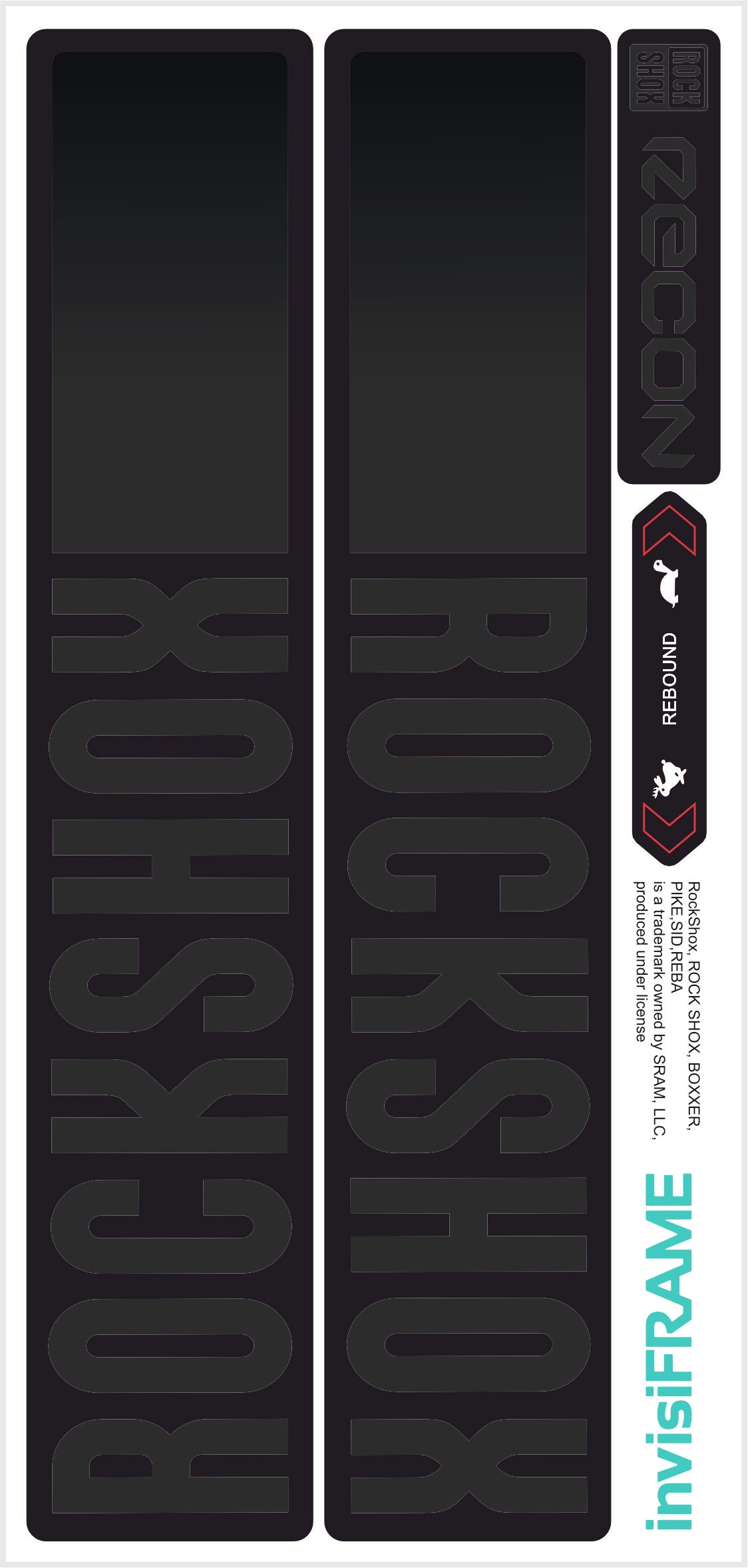 Rock Shox Recon Gold Silver Boost 2023 Decals