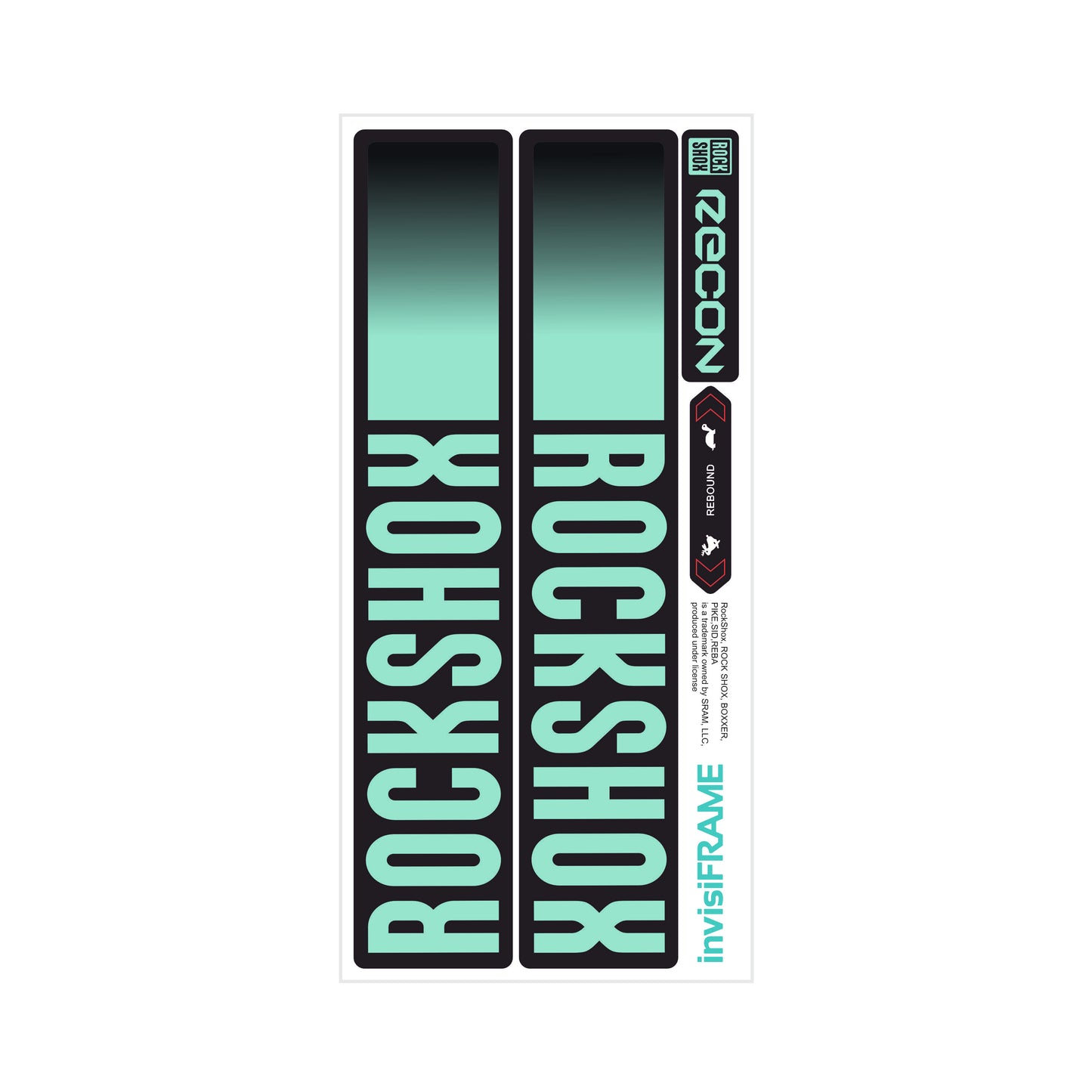 Rock Shox Recon Gold Silver Boost 2023 Decals