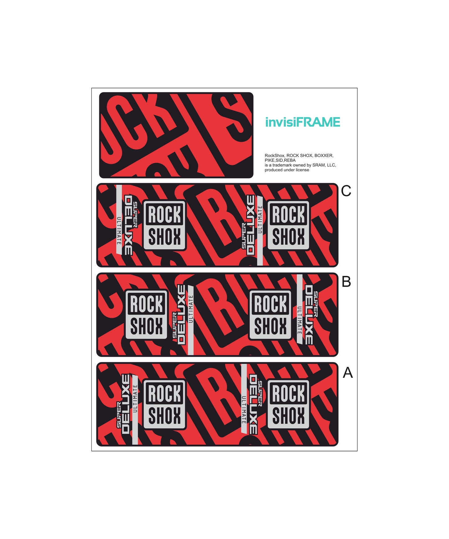 Rock Shox Super Deluxe Ultimate Decals 2025