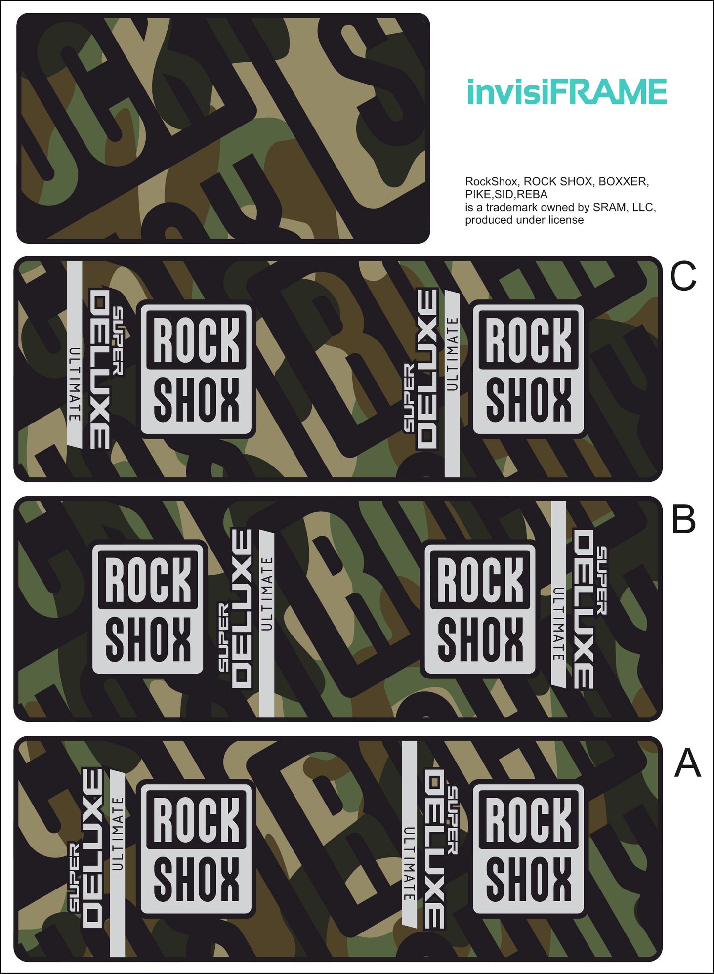 Rock Shox Super Deluxe Ultimate Decals 2025