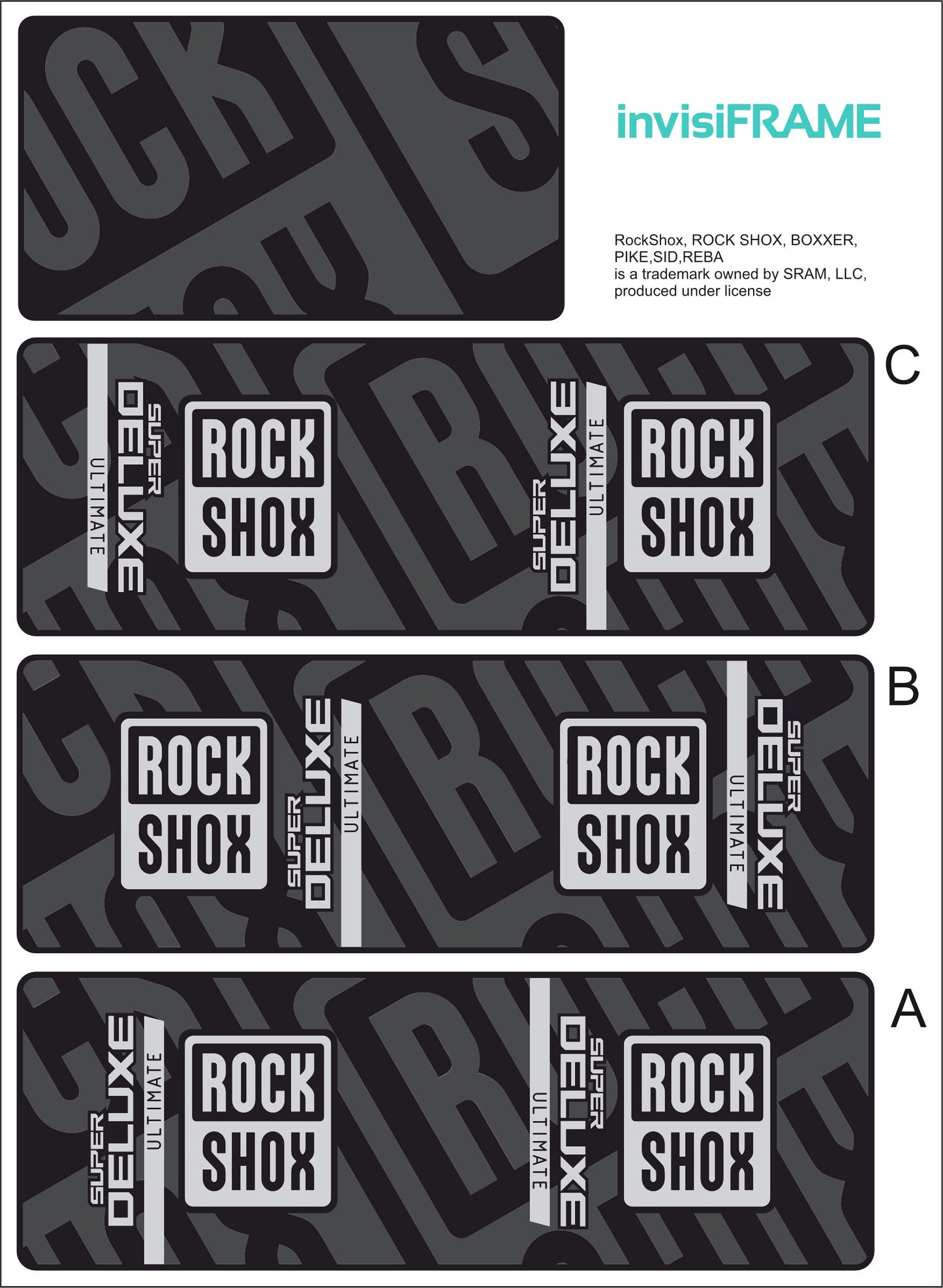 Rock Shox Super Deluxe Ultimate Decals 2025