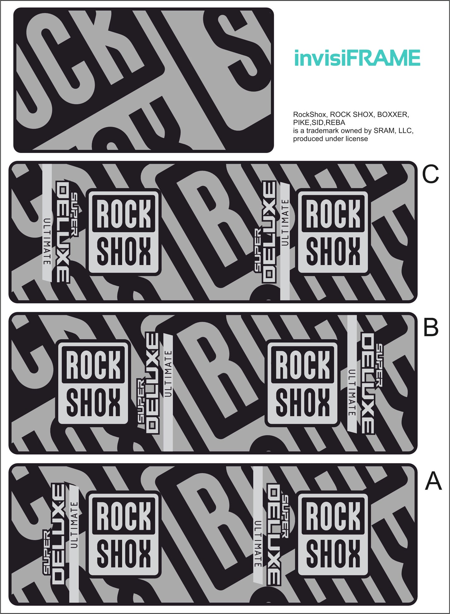 Rock Shox Super Deluxe Ultimate Decals 2025