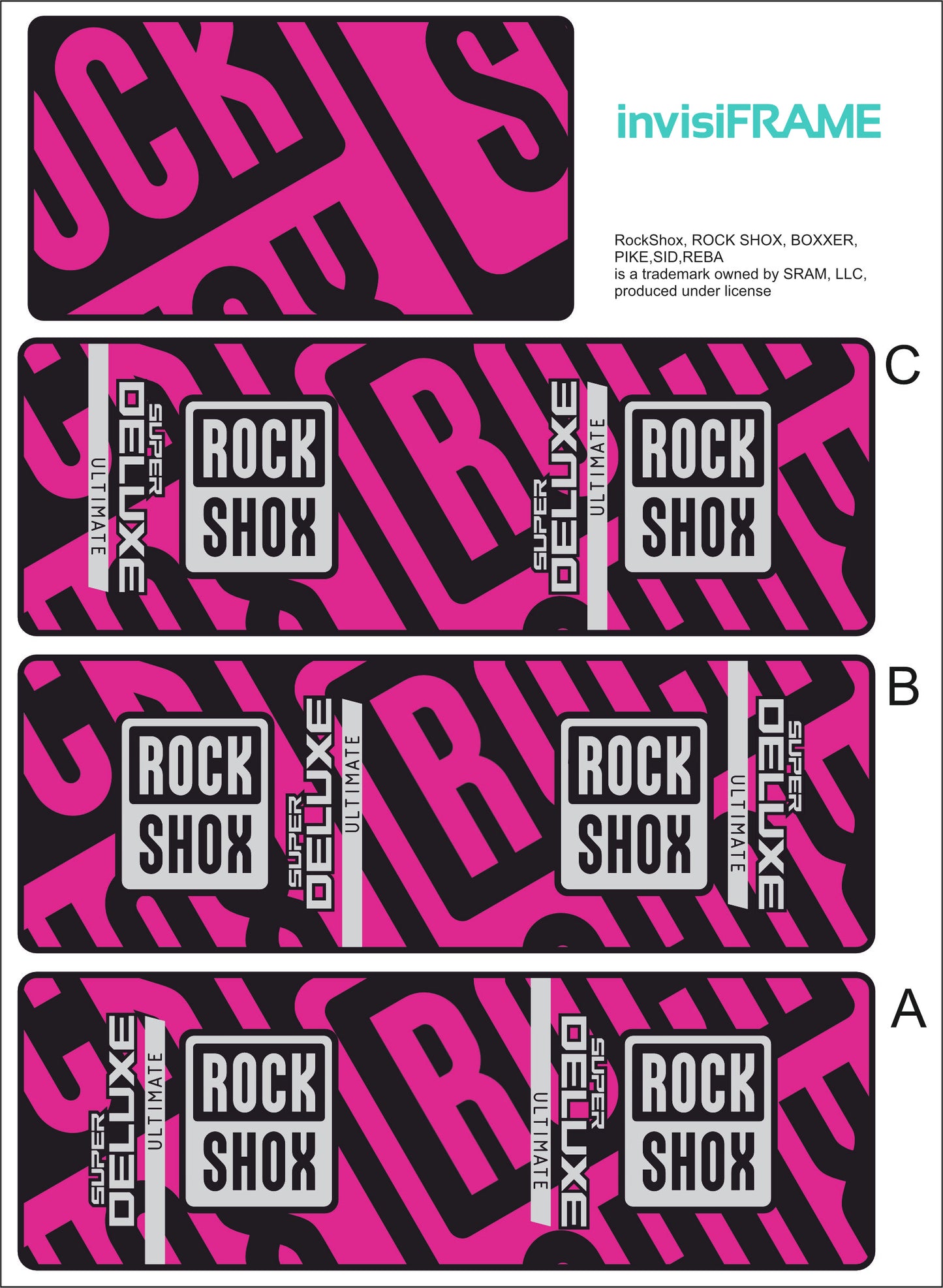 Rock Shox Super Deluxe Ultimate Decals 2025