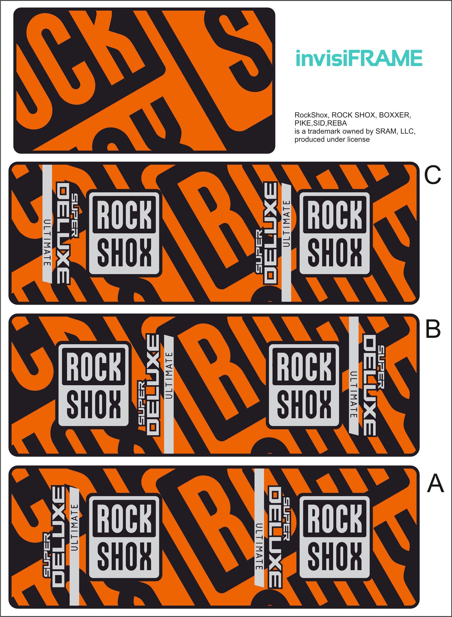 Rock Shox Super Deluxe Ultimate Decals 2025