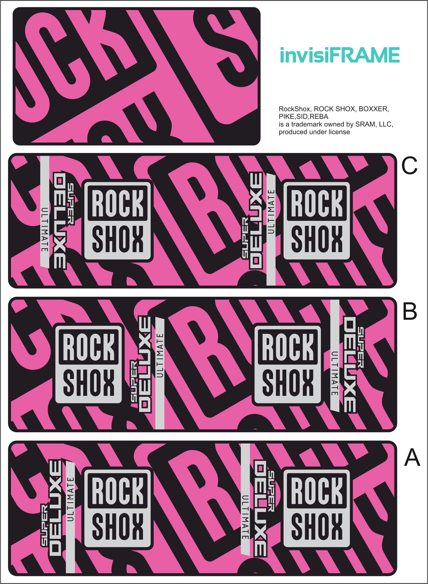 Rock Shox Super Deluxe Ultimate Decals 2025