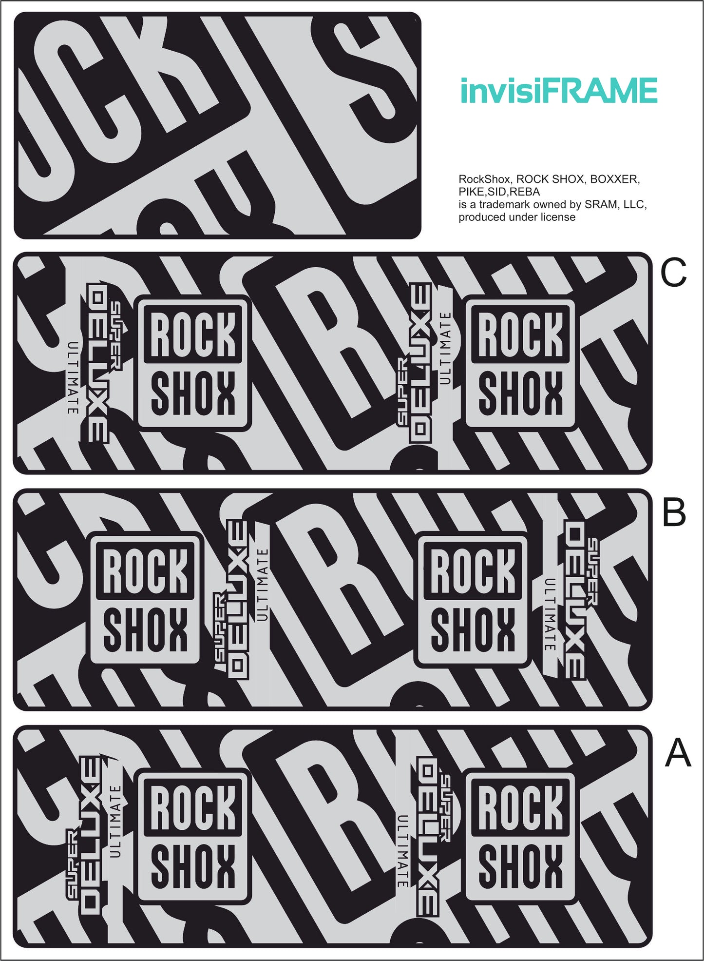 Rock Shox Super Deluxe Ultimate Decals 2025