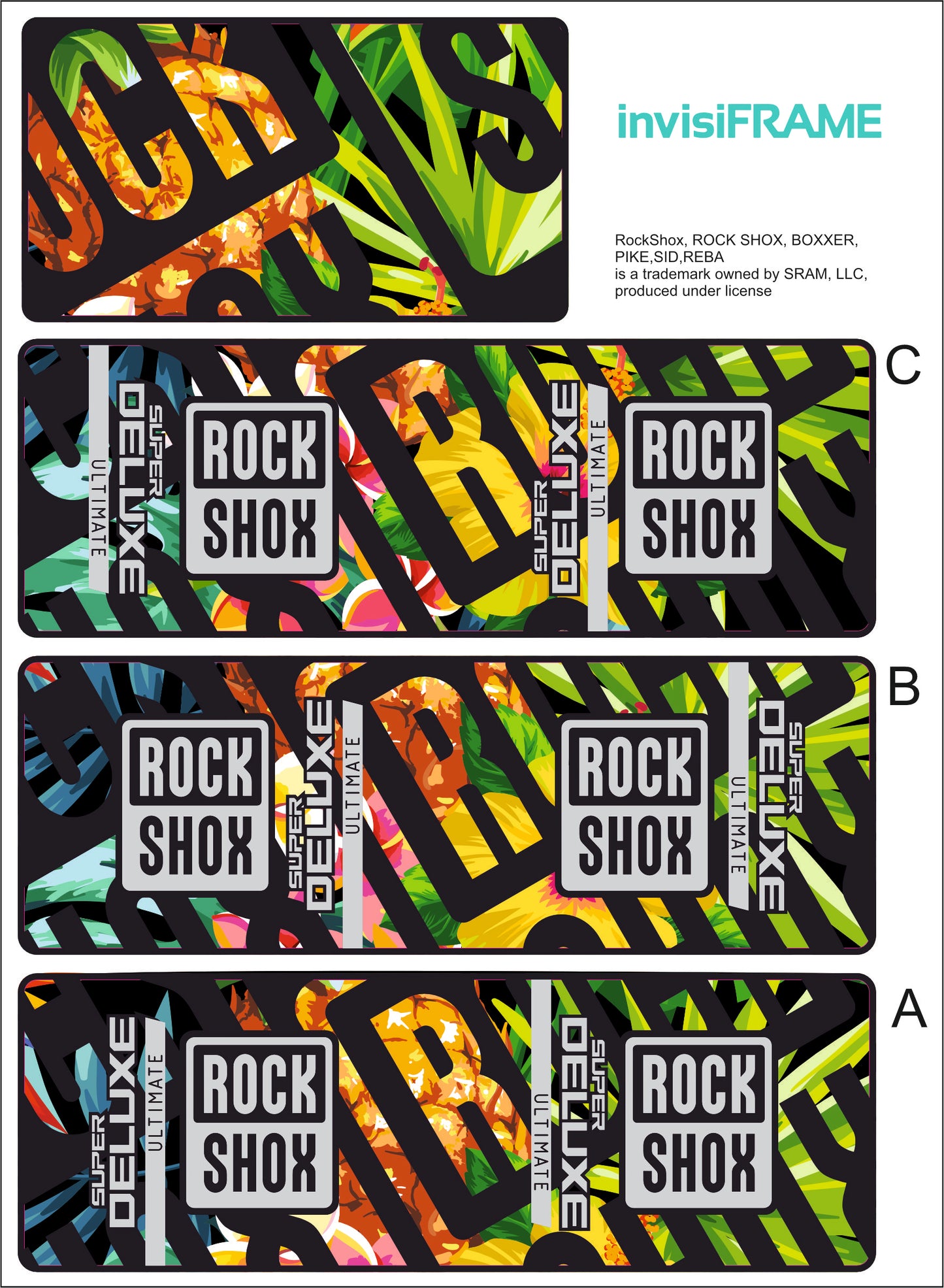 Rock Shox Super Deluxe Ultimate Decals 2025