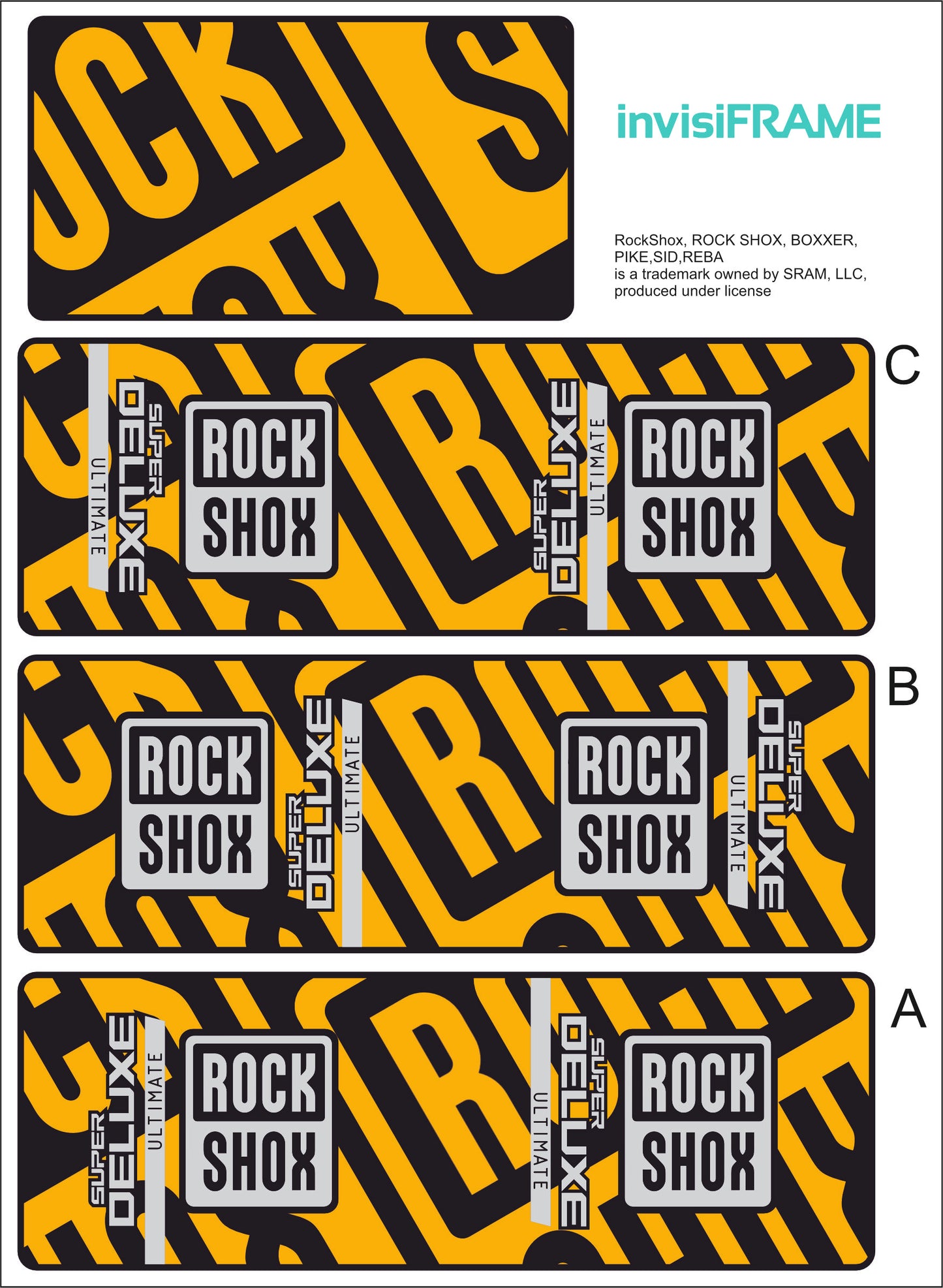 Rock Shox Super Deluxe Ultimate Decals 2025