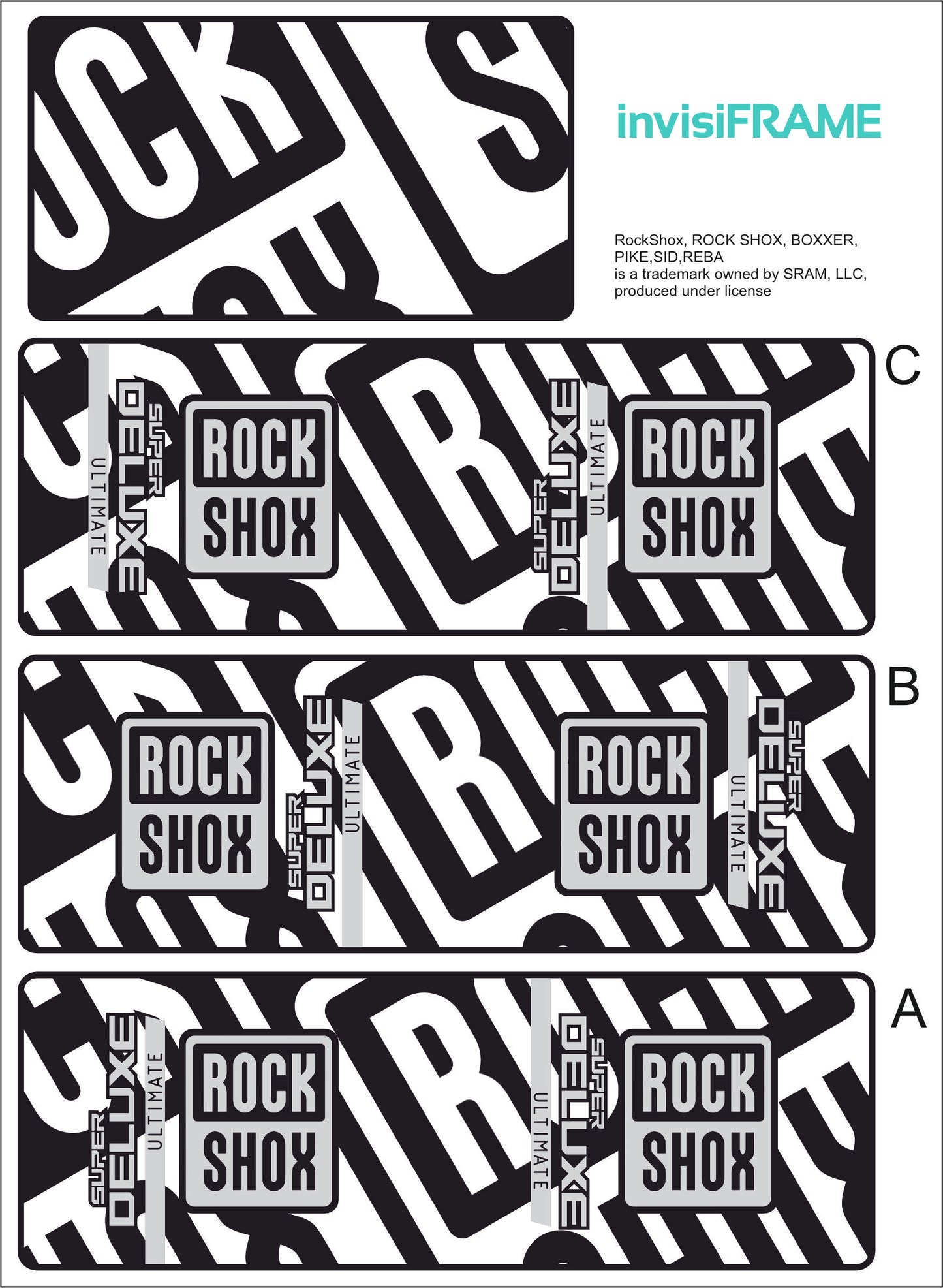 Rock Shox Super Deluxe Ultimate Decals 2025