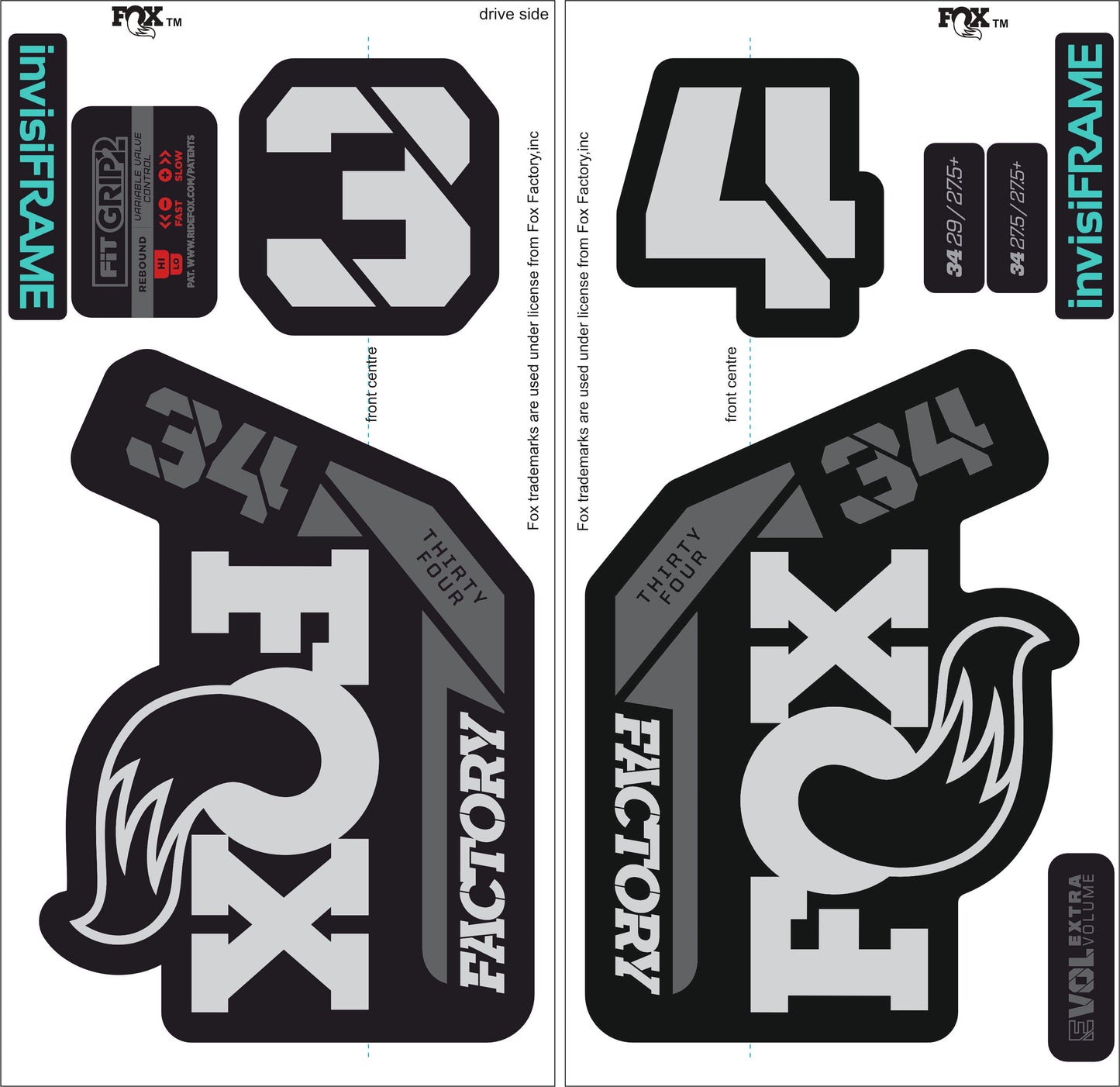 Fox 34 Factory 2021 Decals