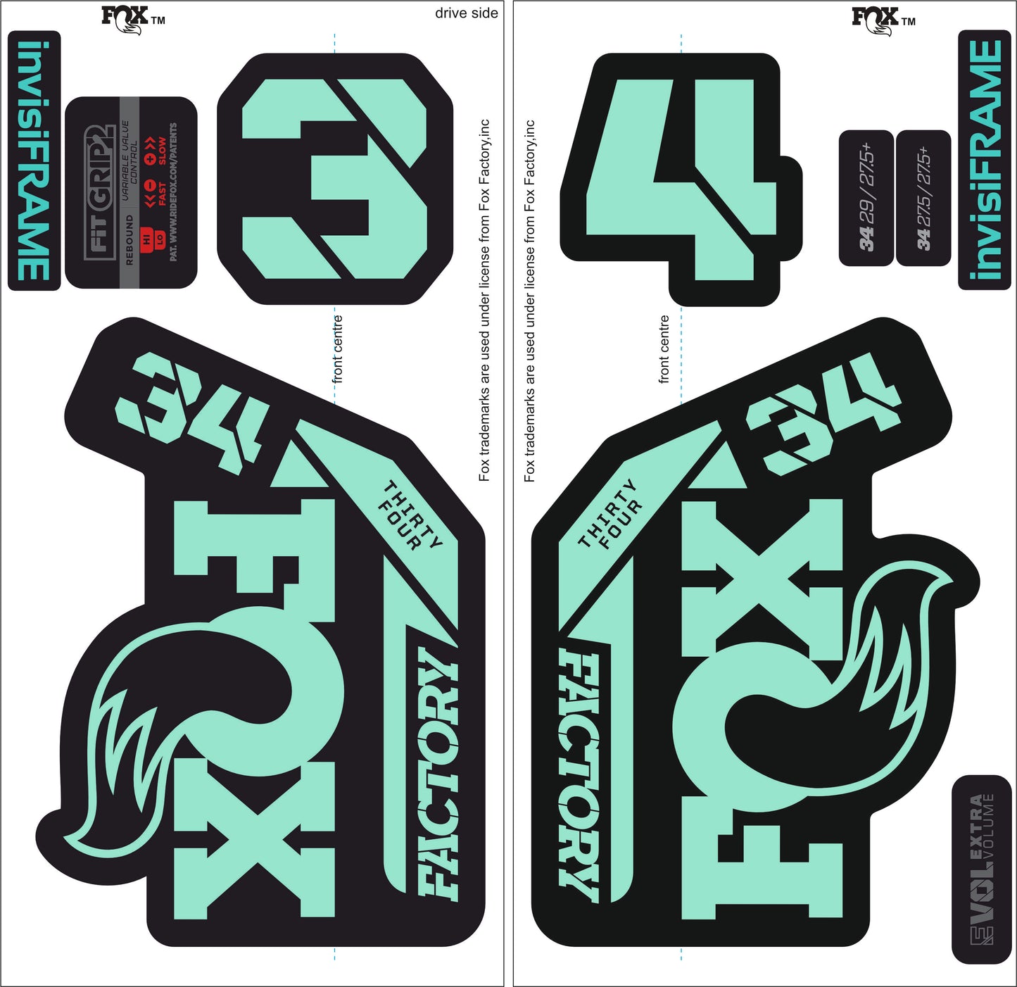 Fox 34 Factory 2021 Decals