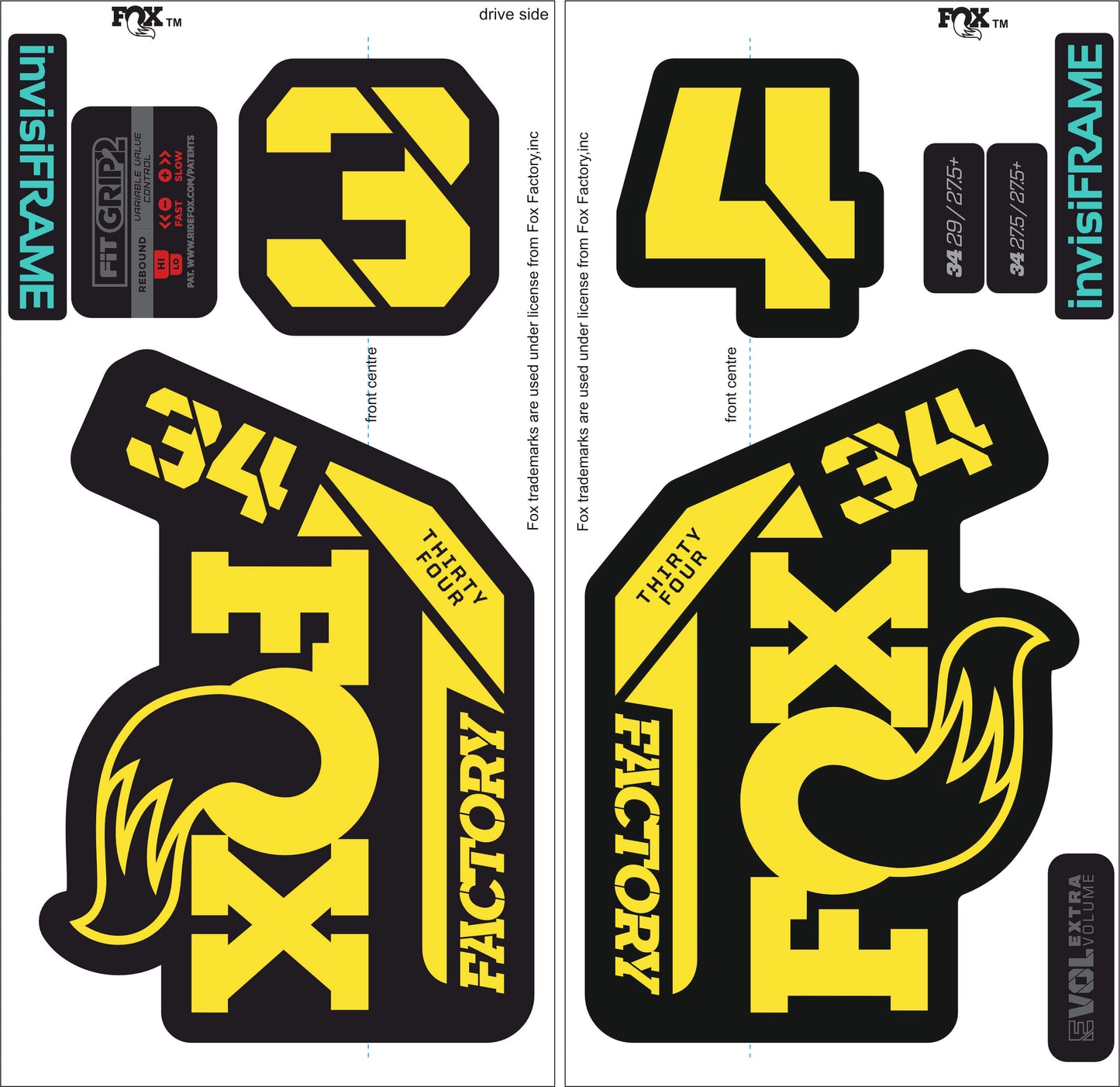 Fox 34 Factory 2021 Decals