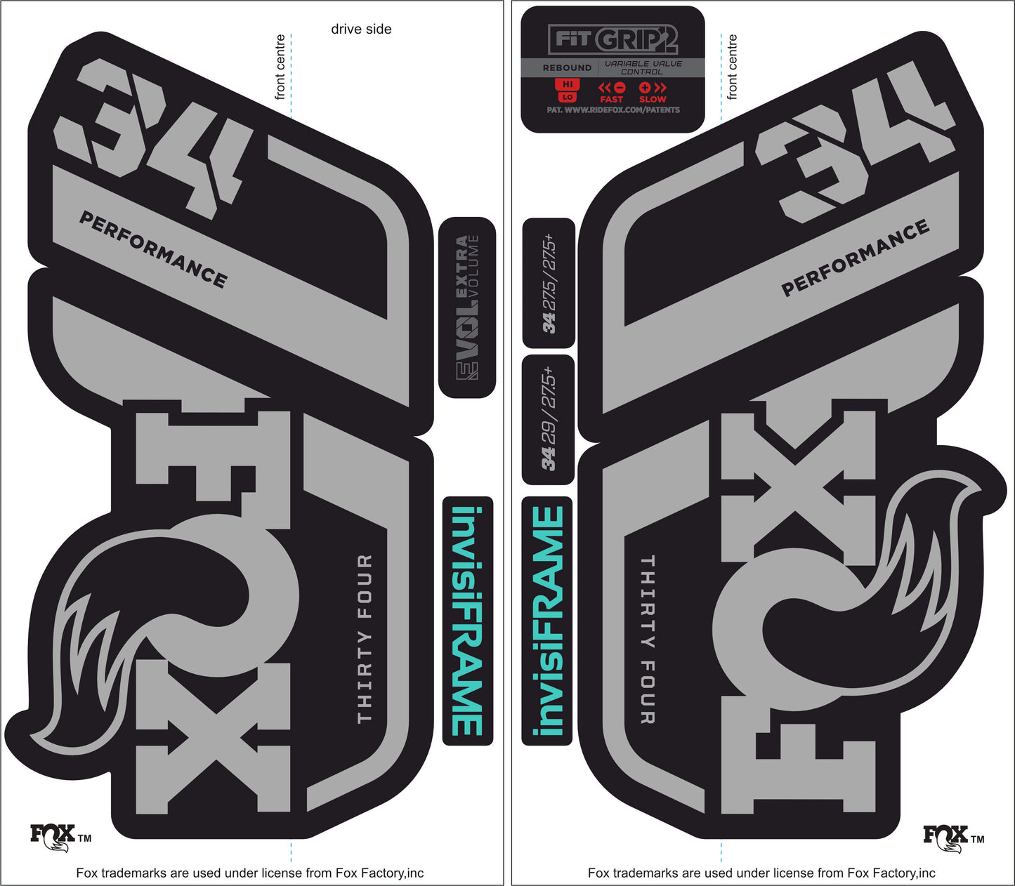 Fox 34 Performance 2021 Decals