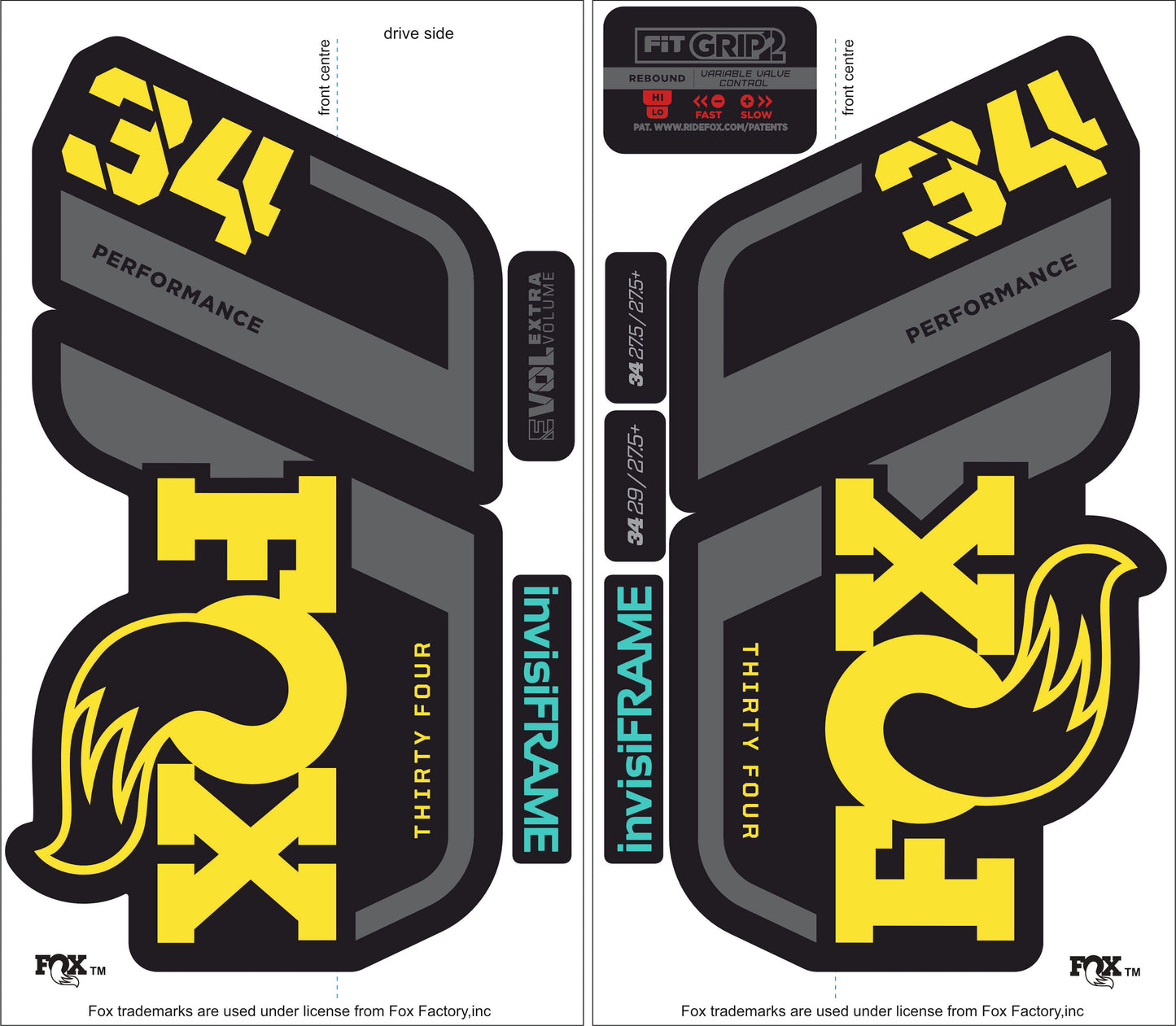 Fox 34 Performance 2021 Decals