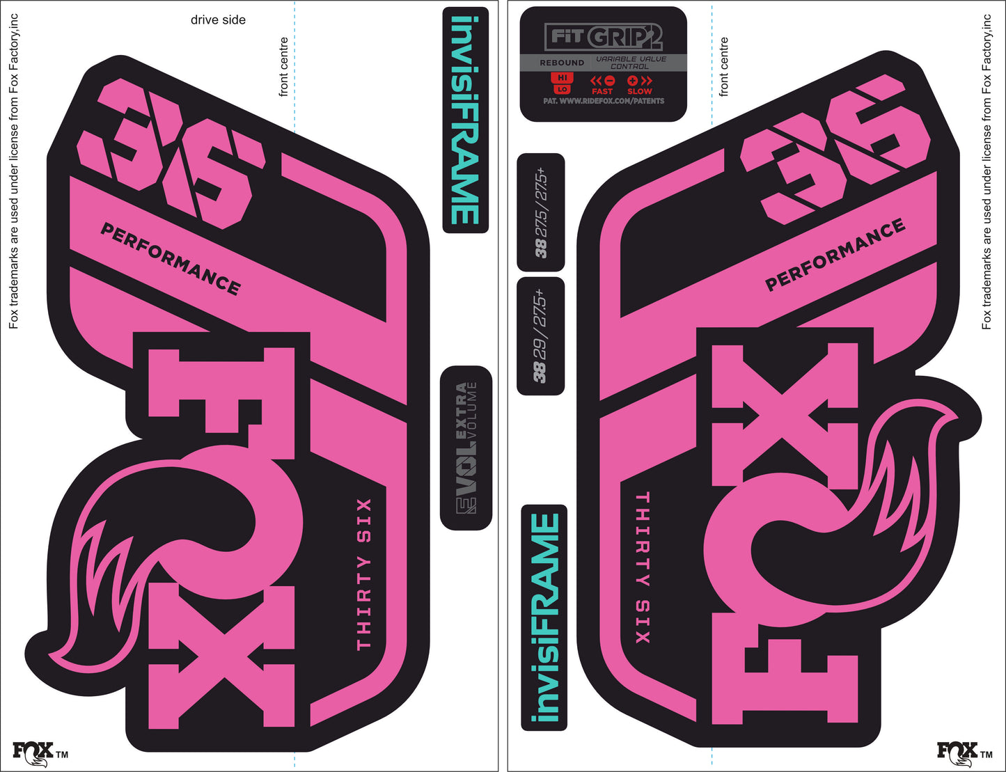 Fox 36 performance 2021 Decals