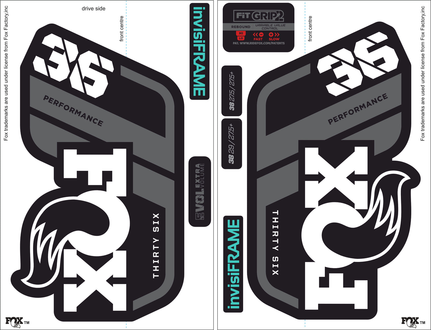 Fox 36 performance 2021 Decals