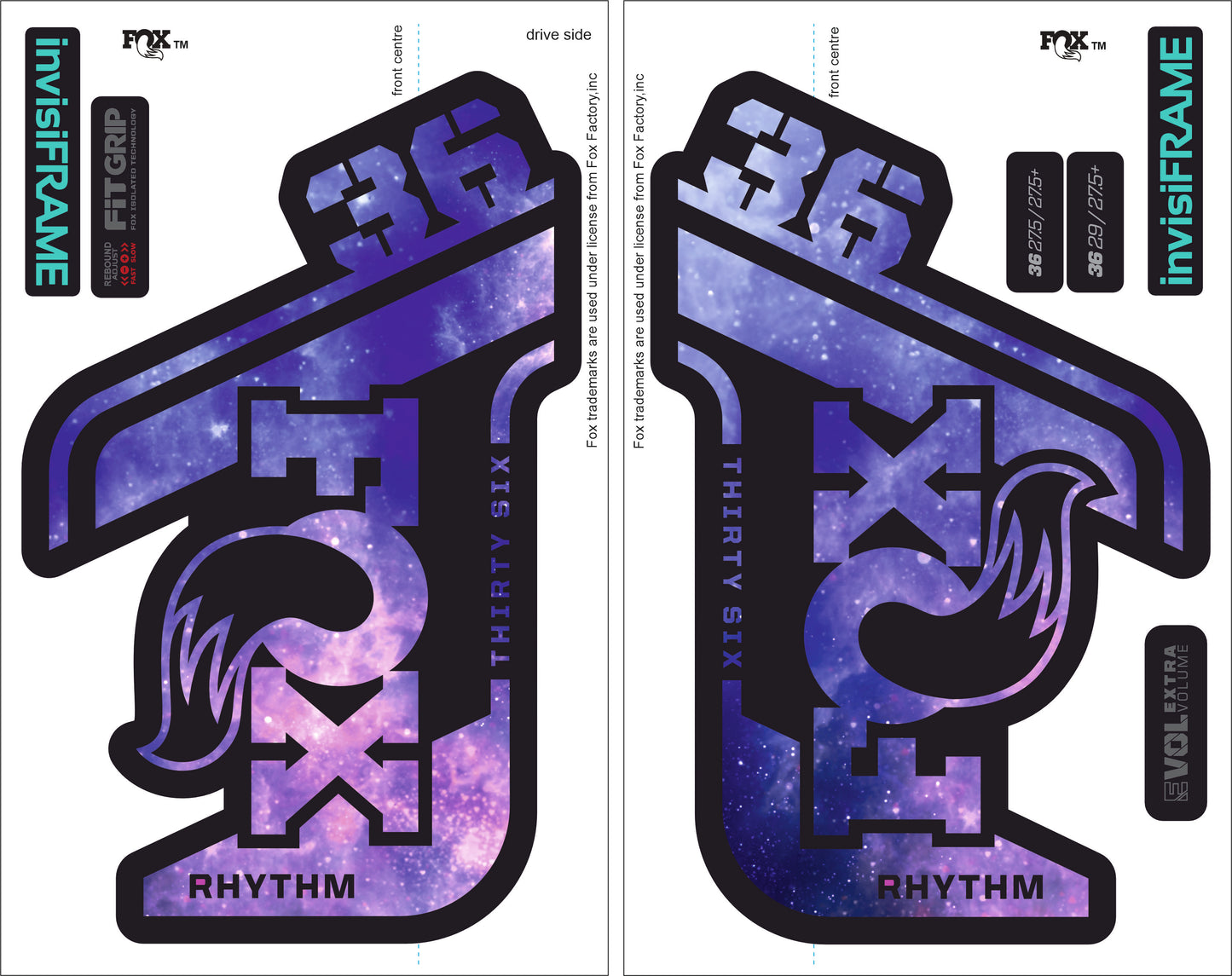 Fox 36 Rhythm 2021 decals