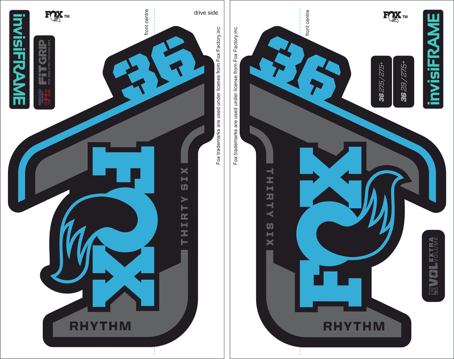 Fox 36 Rhythm 2021 decals