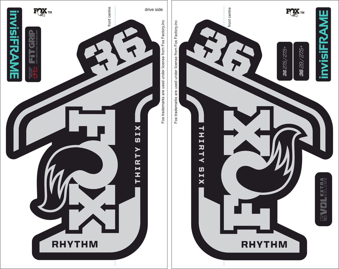 Fox 36 Rhythm 2021 decals