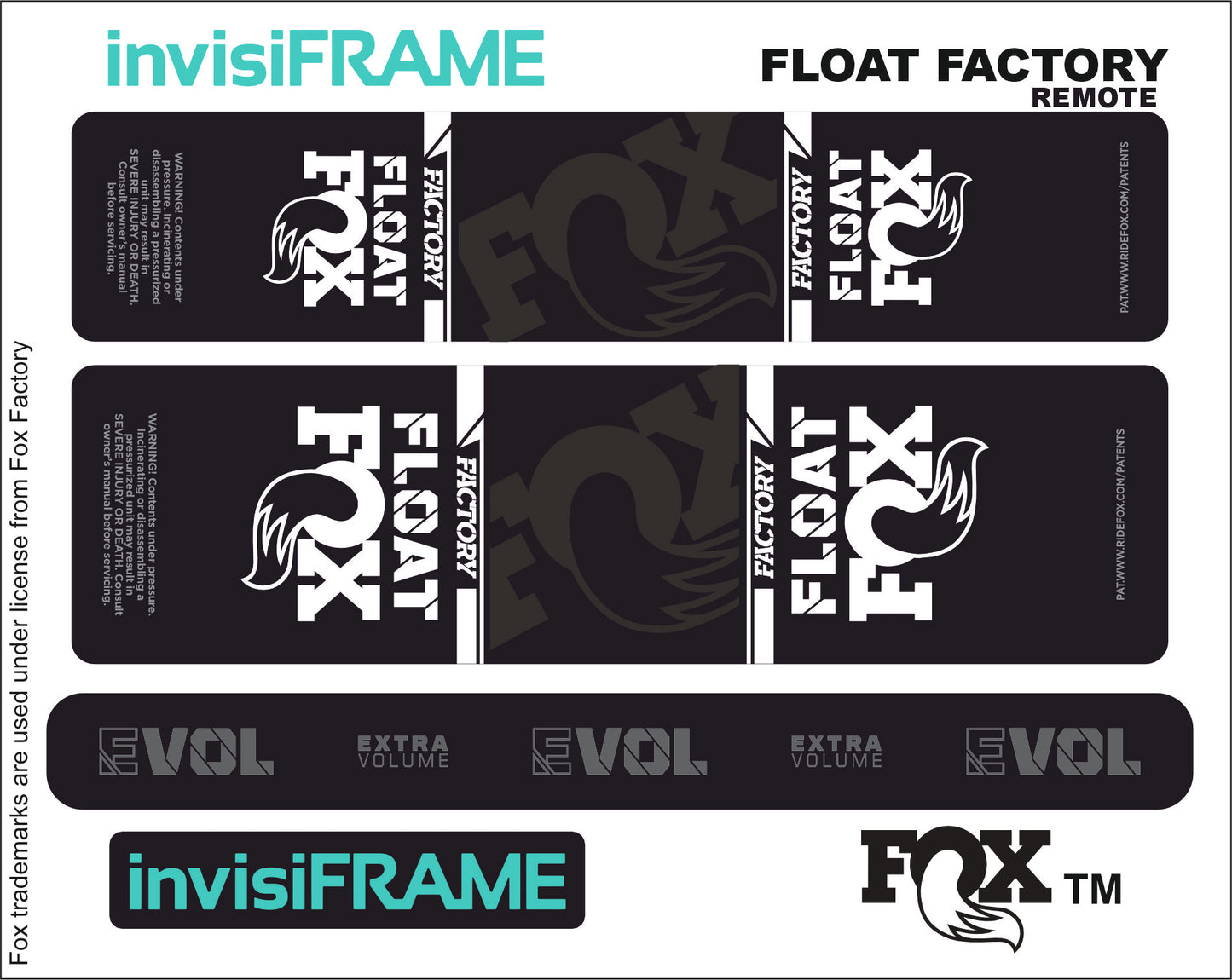 Fox Float Factory Remote 2023 Decals