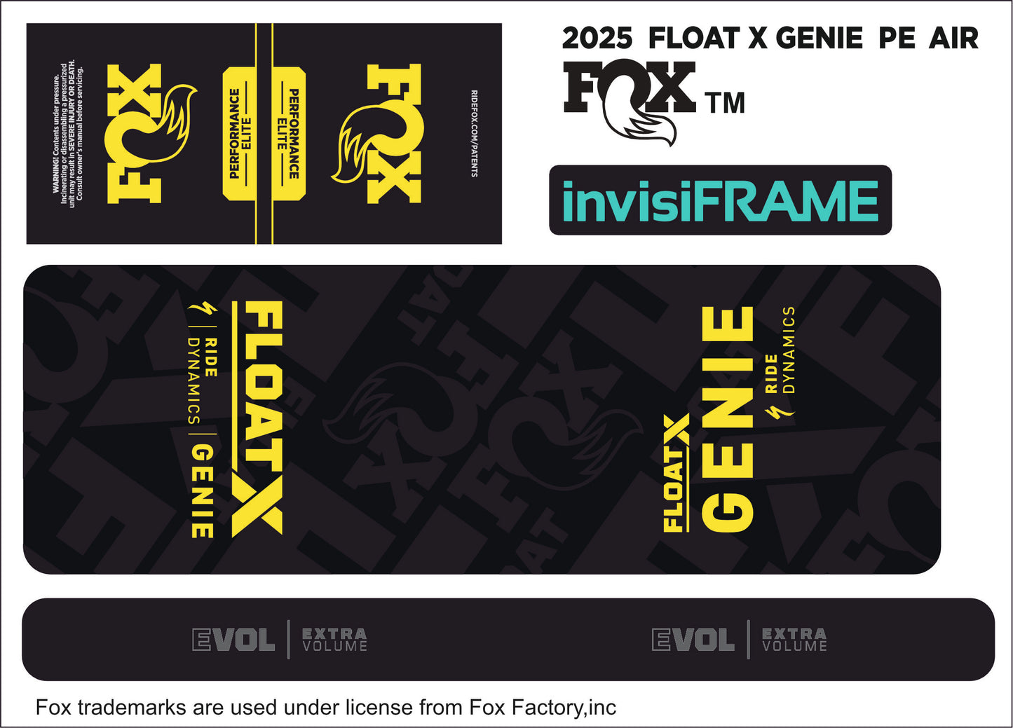 Fox Float X Genie Performance Elite 2025 Decals