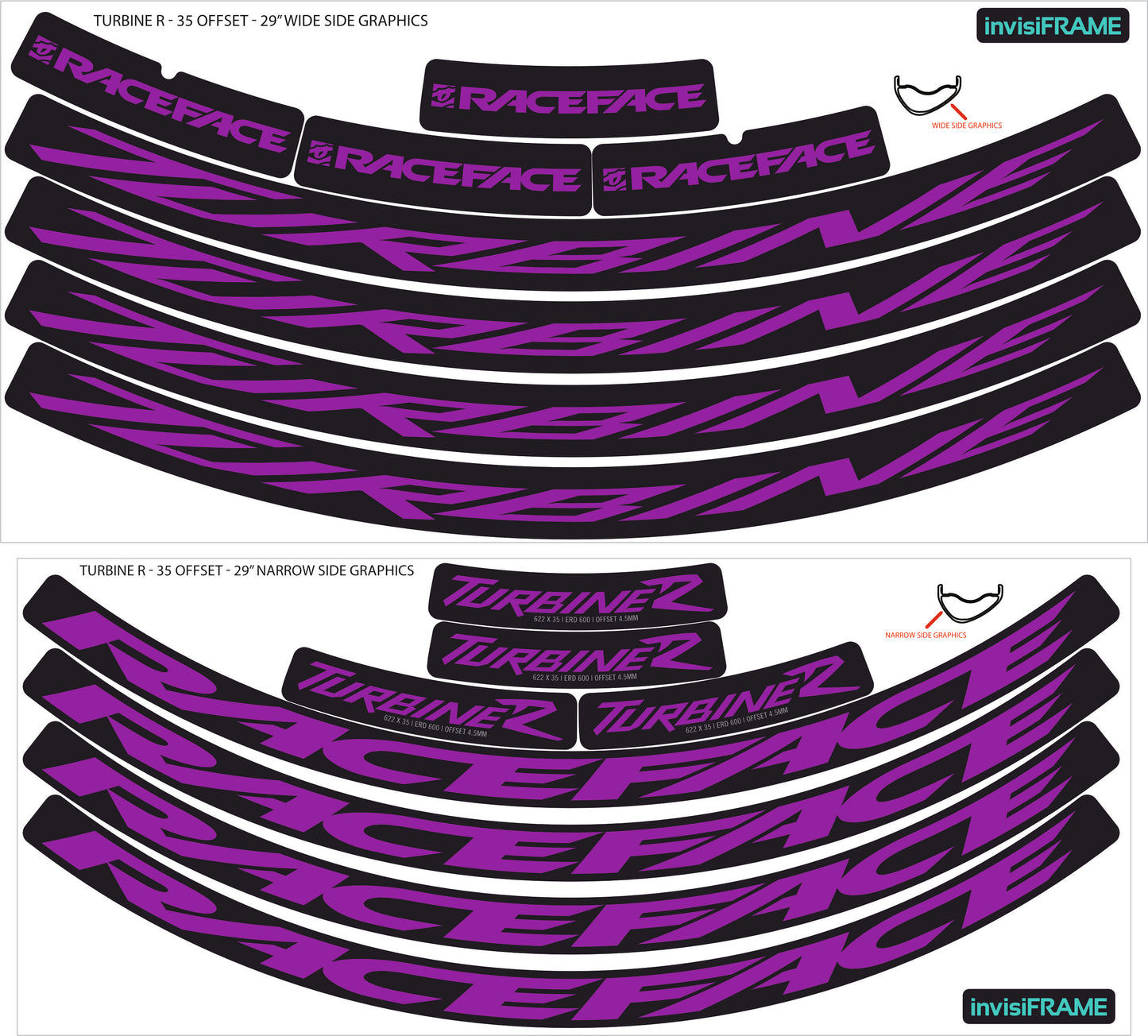 Raceface Turbine R Offset 29er Decals